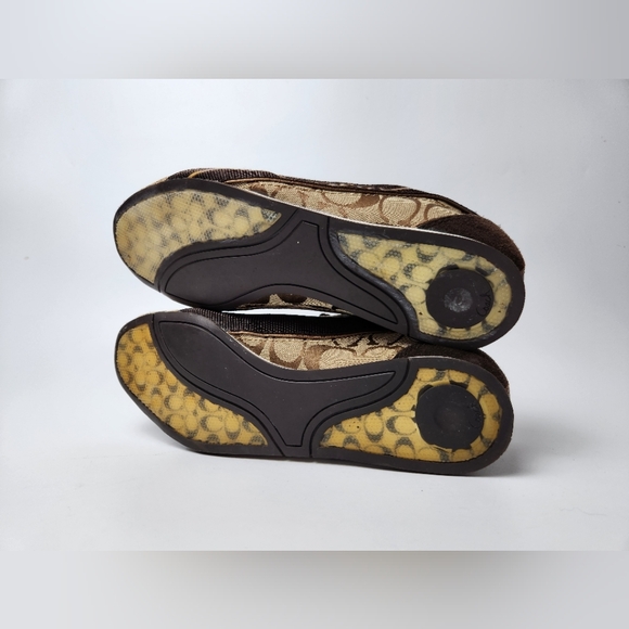 Coach Hilary Khaki Brown Signature C Sneaker Womens Size 8.5 Designer Sneakers - Picture 11 of 12